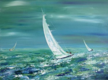 Peinture intitulée "OCEANE REGATE" par Charles Bailly, Œuvre d'art originale, Huile