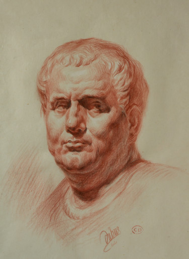 Dessin intitulée "Vitellius" par Charles Dubus, Œuvre d'art originale, Pastel