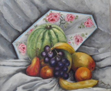 Painting titled "Le Melon" by Charles Jacquet, Original Artwork