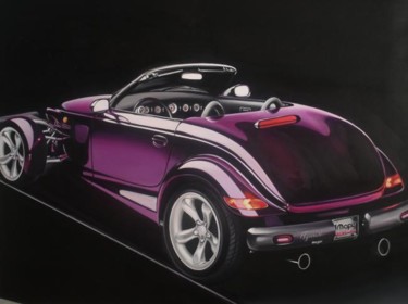 Painting titled "Plymouth Prowler" by Charles Michael, Original Artwork, Oil