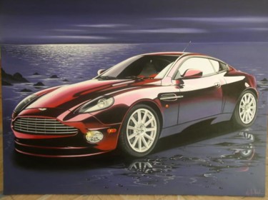 Peinture intitulée "Aston Martin Vanqui…" par Charles Michael, Œuvre d'art originale, Huile