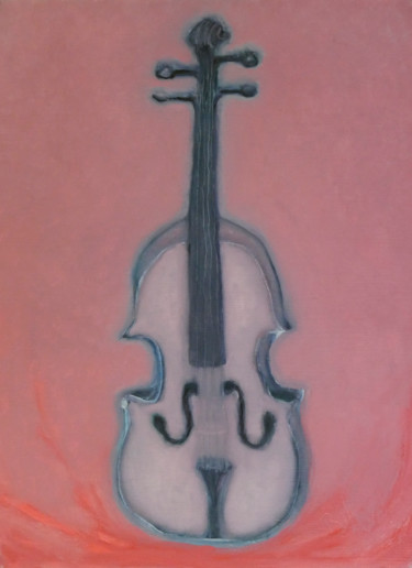 Painting titled "Violent Violin" by Charles Riley, Original Artwork, Oil