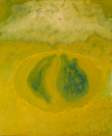 Ζωγραφική με τίτλο "Genesis" από Charles Riley, Αυθεντικά έργα τέχνης, Λάδι Τοποθετήθηκε στο Ξύλινο φορείο σκελετό