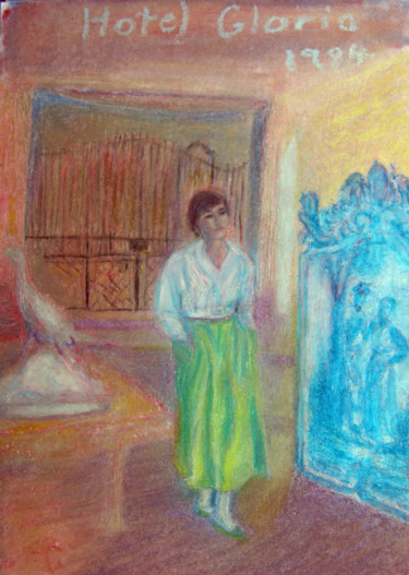 Painting titled "Grace in Hotel Glor…" by Charles Riley, Original Artwork, Other