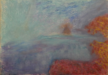 Dessin intitulée "Corcovado from Surg…" par Charles Riley, Œuvre d'art originale, Pastel