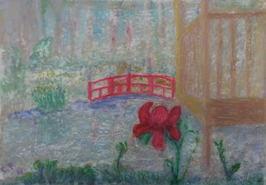 "Japanese Bridge Ove…" başlıklı Resim Charles Riley tarafından, Orijinal sanat, Diğer
