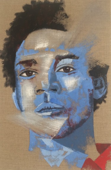 Malerei mit dem Titel "Jean-Michel Basquia…" von Charli L, Original-Kunstwerk, Öl