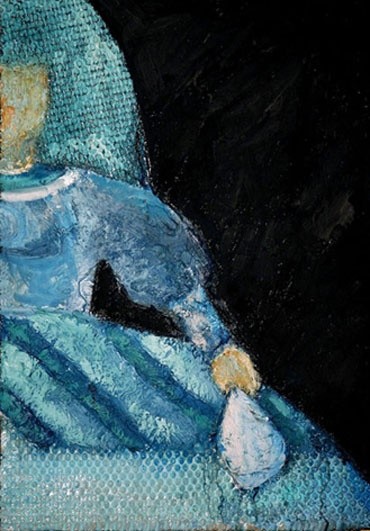 Pintura titulada "Mi Menina azul" por Carlos, Obra de arte original, Oleo