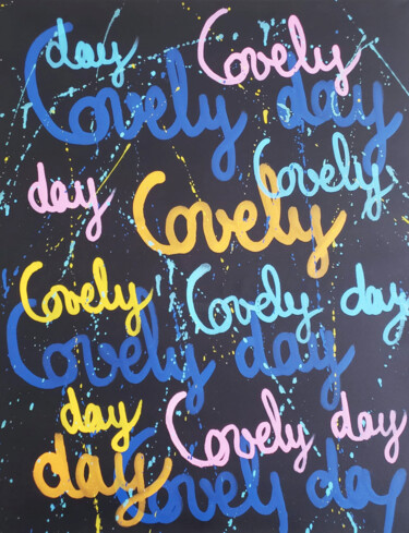 Painting titled "Lovely Day" by Charlie, Original Artwork, Acrylic Mounted on Wood Stretcher frame