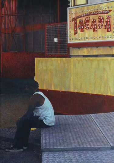 Schilderij getiteld "Tagada tsoin tsoin" door Charlie Bobo, Origineel Kunstwerk, Olie