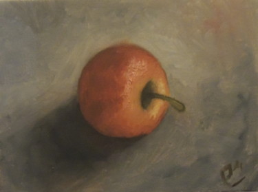Peinture intitulée "Pomme" par Charlie D, Œuvre d'art originale, Huile