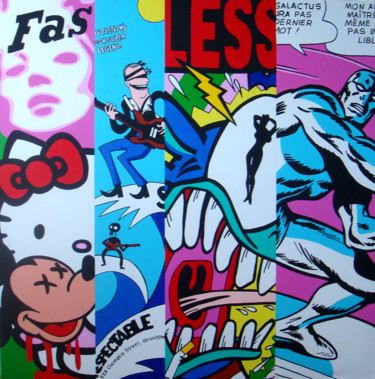 Peinture intitulée ""FAST-LESS!"" par Charlie Philippon, Œuvre d'art originale