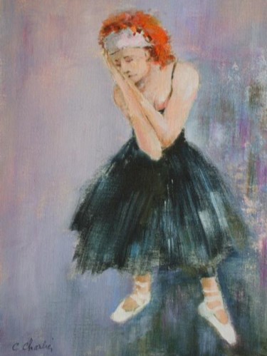 Pintura intitulada "la danseuse" por Christian Charlier, Obras de arte originais, Acrílico