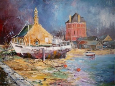 Painting titled "Camaret" by Christian Charlier, Original Artwork, Acrylic
