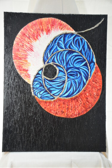 Peinture intitulée "Le trou noir" par Charlie Vergeot, Œuvre d'art originale, Huile Monté sur Châssis en bois