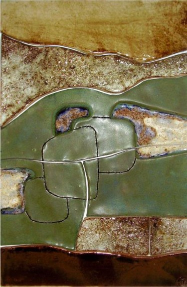 Sculpture titled "Fields" by Charlot Cassar, Original Artwork, Ceramics