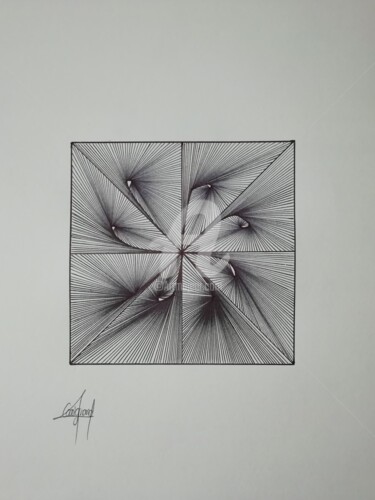 Zeichnungen mit dem Titel "N°3" von Gaignart, Original-Kunstwerk, Kugelschreiber