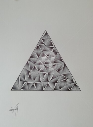 Tekening getiteld "Triangle" door Gaignart, Origineel Kunstwerk, Balpen
