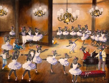 Pittura intitolato "La répétition" da Charlotte Lachapelle, Opera d'arte originale, Acrilico