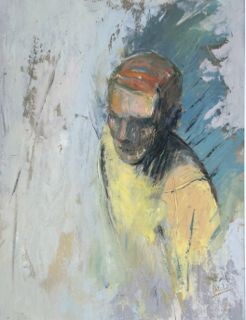 Painting titled "Irish Fisherman" by Charlotte Macleod, Original Artwork