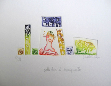 Printmaking titled "Collection de Margu…" by Charlotte Reine, Original Artwork, Etching