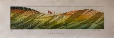 Printmaking titled "A l'Ombre d'un Zèbre" by Charlotte Reine, Original Artwork, Engraving