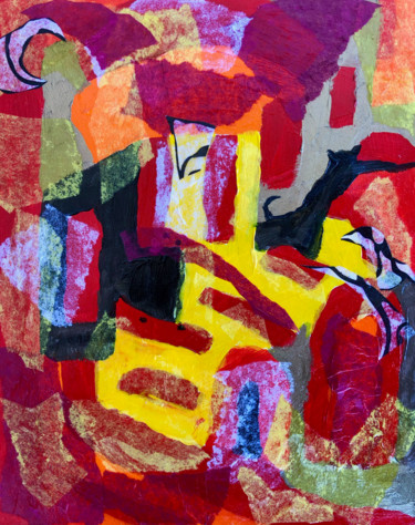 Outta Here Collages titled "Outta Here" by Charlotte D'Aigle, Original Art, Collages