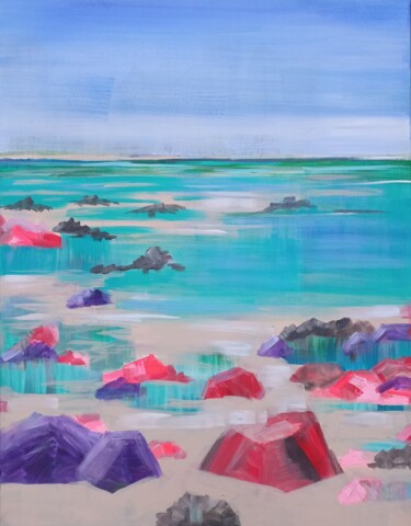 playa es caragol Pintura titulada "playa es caragol" por Charlotte Pivard (Cha_m_art), Obra de arte original, Acrílico