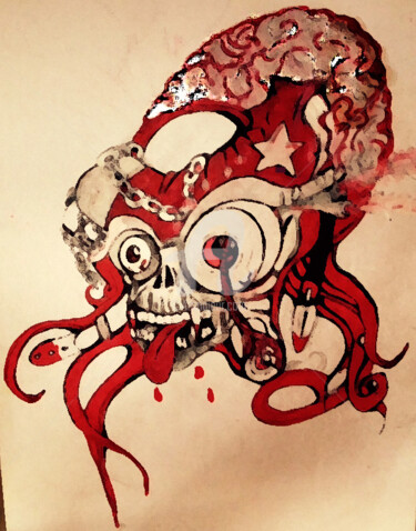 「ROLLER DERBY」というタイトルの絵画 Charly Arañaによって, オリジナルのアートワーク, アクリル