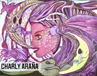 Malerei mit dem Titel "Le souffle" von Charly Araña, Original-Kunstwerk, Acryl