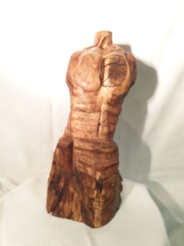 Sculpture titled "Achille" by Charly Carpentier, Original Artwork, Wood