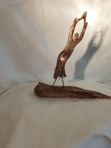 Sculpture titled "Etirement" by Charly Carpentier, Original Artwork, Wood