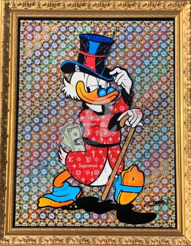 Painting titled "Picsou Poker" by Charlie D, Original Artwork, Acrylic
