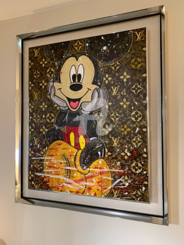 Peinture intitulée "Mickey Rêveur" par Charlie D, Œuvre d'art originale, Acrylique