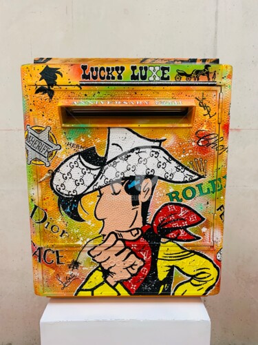 Картина под названием "LUCKY LUXE BOX" - Charlie D, Подлинное произведение искусства, Акрил
