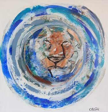 Peinture intitulée "Le lion" par Charlyne Pacôme, Œuvre d'art originale, Acrylique