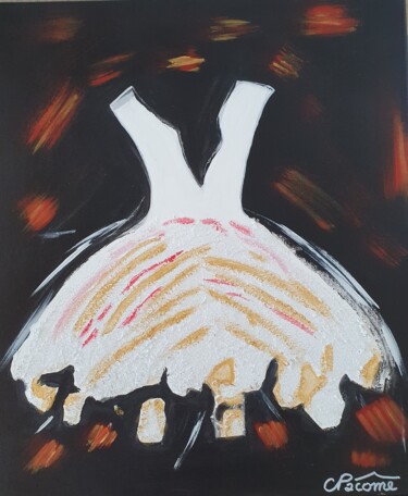 Peinture intitulée "La robe" par Charlyne Pacôme, Œuvre d'art originale, Acrylique Monté sur Châssis en bois