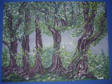 Pintura titulada "El bosque en primav…" por Charo Tejada Medina, Obra de arte original, Acrílico