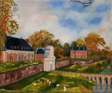 CITADELLE D'ARRAS LA PORTE ROYALE EN AUTOMNE Peinture intitulée "CITADELLE D'ARRAS L…" par B.Payen, Œuvre d'art originale, Huile