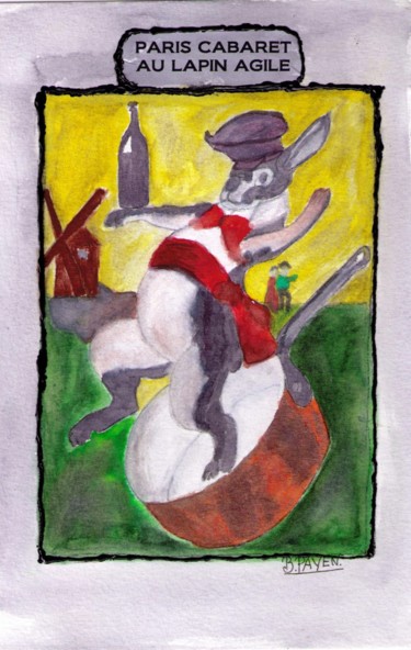 lapin-agile-montmatre. 14x21 cm ©2017 par B.PAYEN