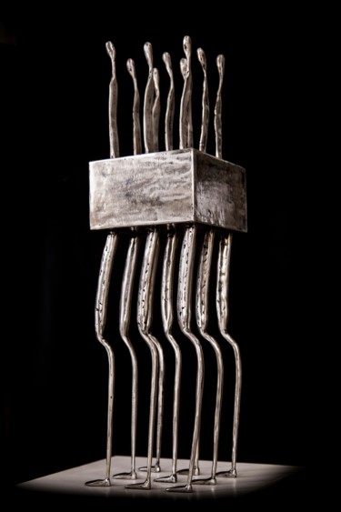 Sculpture titled "Véhicules" by Loïc Chatellier, Original Artwork, Metals