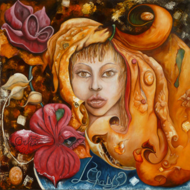 Peinture intitulée "Orfée" par Chatys Lydia, Œuvre d'art originale, Huile