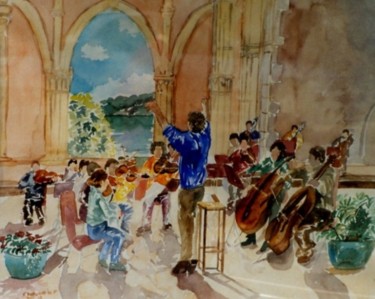 Peinture intitulée "La musique est un v…" par Frédéric Chauvain, Œuvre d'art originale