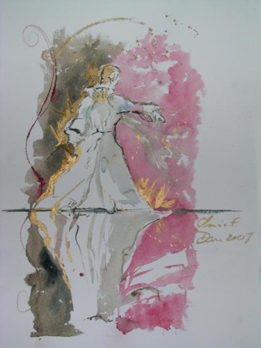 Peinture intitulée "Série Rose - Danse 3" par Frédéric Chauvain, Œuvre d'art originale