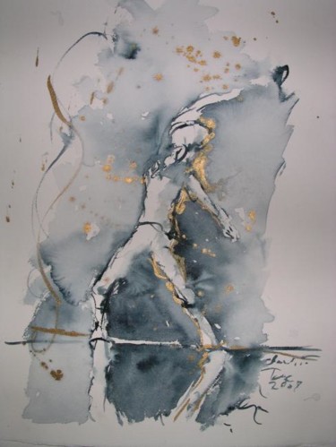 Peinture intitulée "Série Solo - Danse 1" par Frédéric Chauvain, Œuvre d'art originale