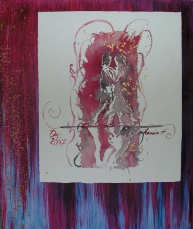 Peinture intitulée "Rouge Carmen" par Frédéric Chauvain, Œuvre d'art originale