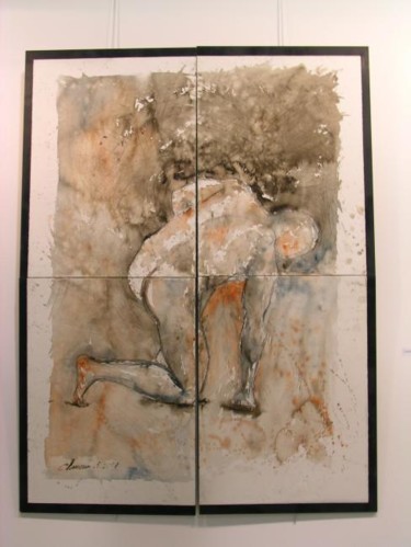 Peinture intitulée "tensions" par Frédéric Chauvain, Œuvre d'art originale