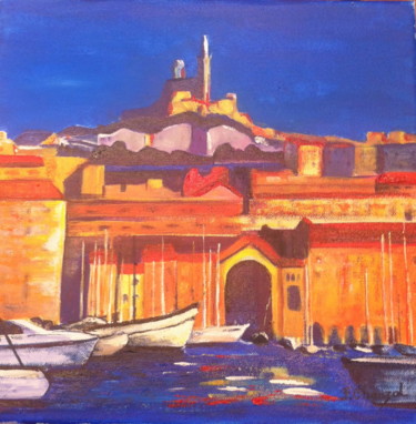 Peinture intitulée "Marseille" par Chauz, Œuvre d'art originale, Acrylique