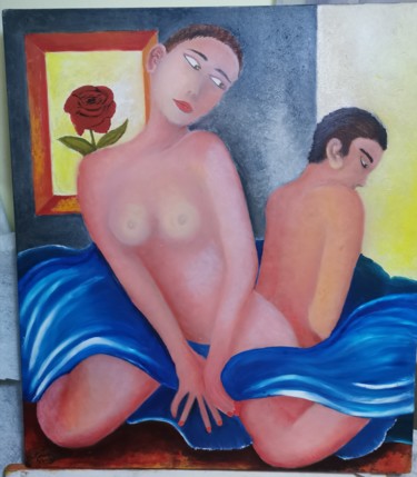Pintura intitulada "Melancolia" por Catarina Noval, Obras de arte originais, Óleo