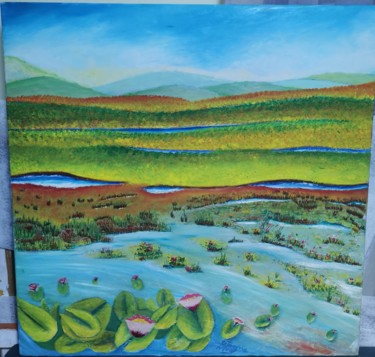 Pintura intitulada "Pântano" por Catarina Noval, Obras de arte originais, Óleo